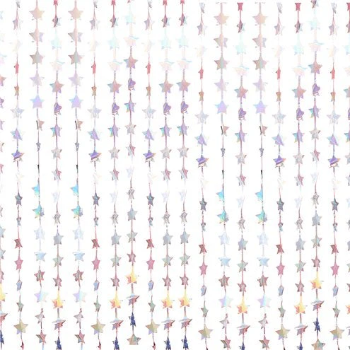 Iridescent Star Curtain Backdrop